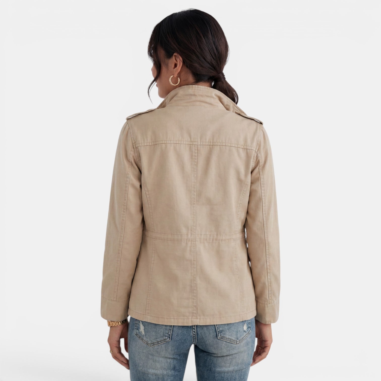 Women's Casual Transitional Jacket with Zipper