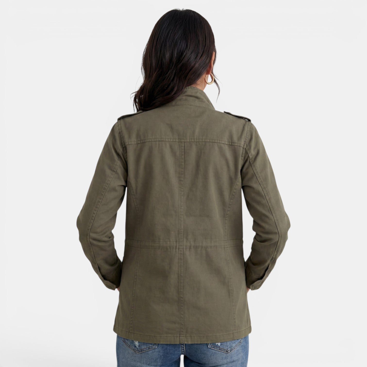 Women's Casual Transitional Jacket with Zipper