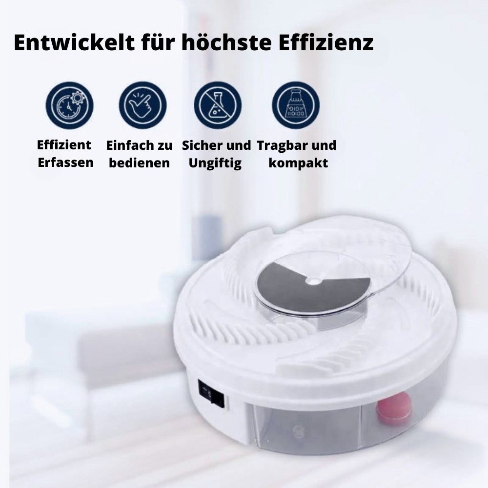 Rotating Fly Trap with Bait Chambers | Quiet & Eco-Friendly | Indoor & Outdoor