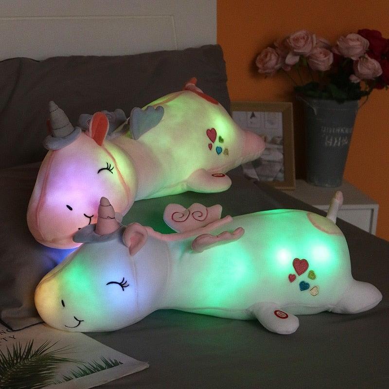 Glowing Unicorn Plush Toy | Cuddly Stuffed Animal | Rainbow LEDs | Perfect Gift for Kids