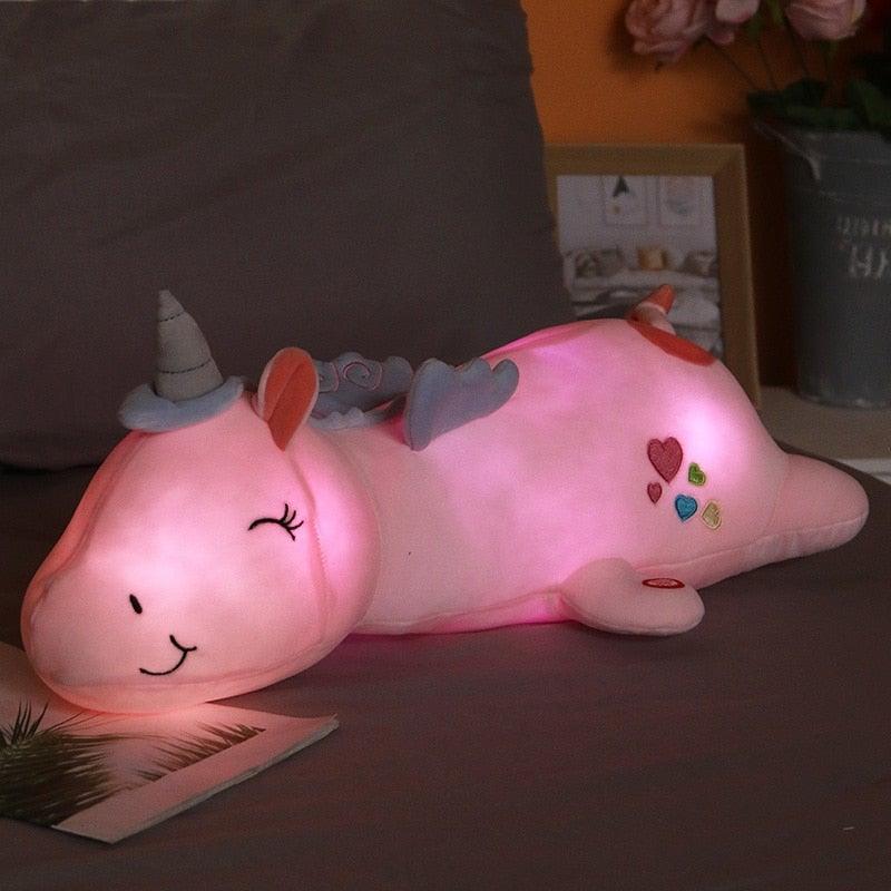 Glowing Unicorn Plush Toy | Cuddly Stuffed Animal | Rainbow LEDs | Perfect Gift for Kids