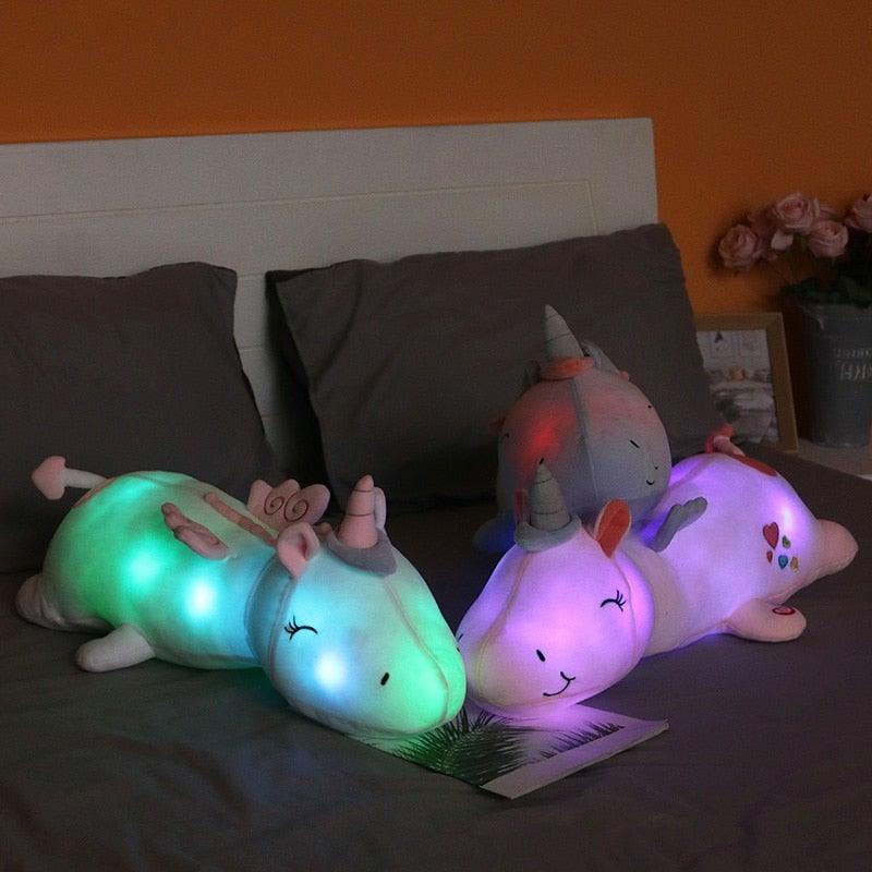 Glowing Unicorn Plush Toy | Cuddly Stuffed Animal | Rainbow LEDs | Perfect Gift for Kids