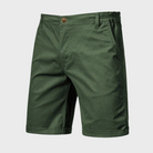 Green shorts on a light gray background