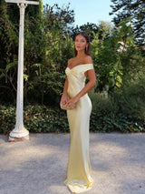 Alina | Satin Backless Maxi Dress