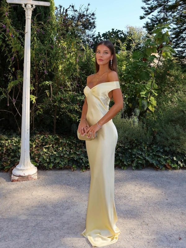 Alina | Satin Backless Maxi Dress
