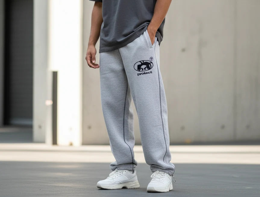 Men's jogging pants in Y2K streetwear style