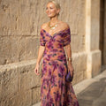 Elegant Floral V-Neck Maxi Dress