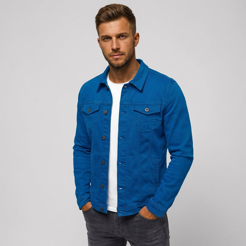 Giacca di Jeans Casual da Uomo - Stile Senza Tempo e Comfort Quotidiano