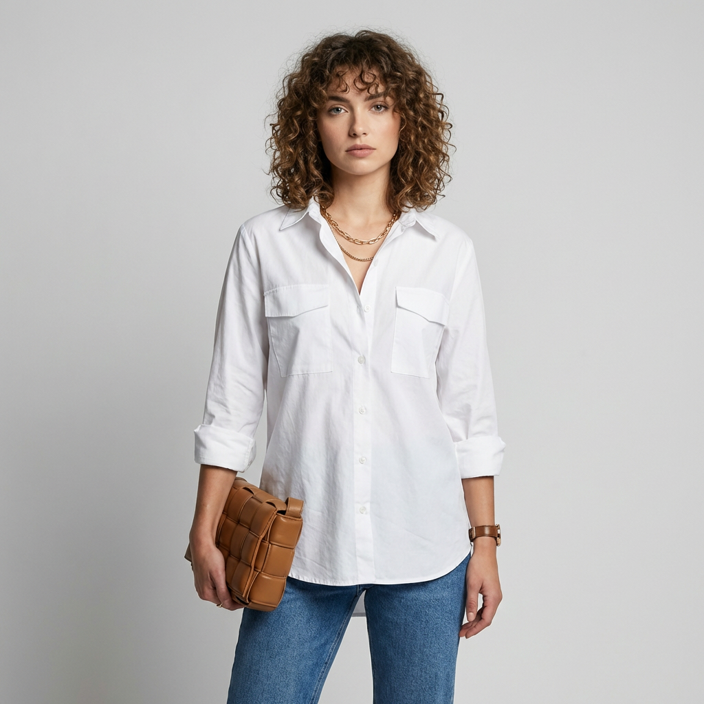Women’s Button-Up Blouse with Effortless Elegance