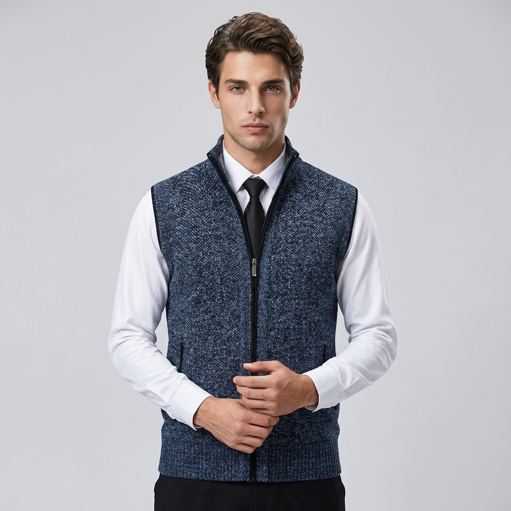 Gilet Elegante da Uomo — Strato Raffinato con Dettagli Curati