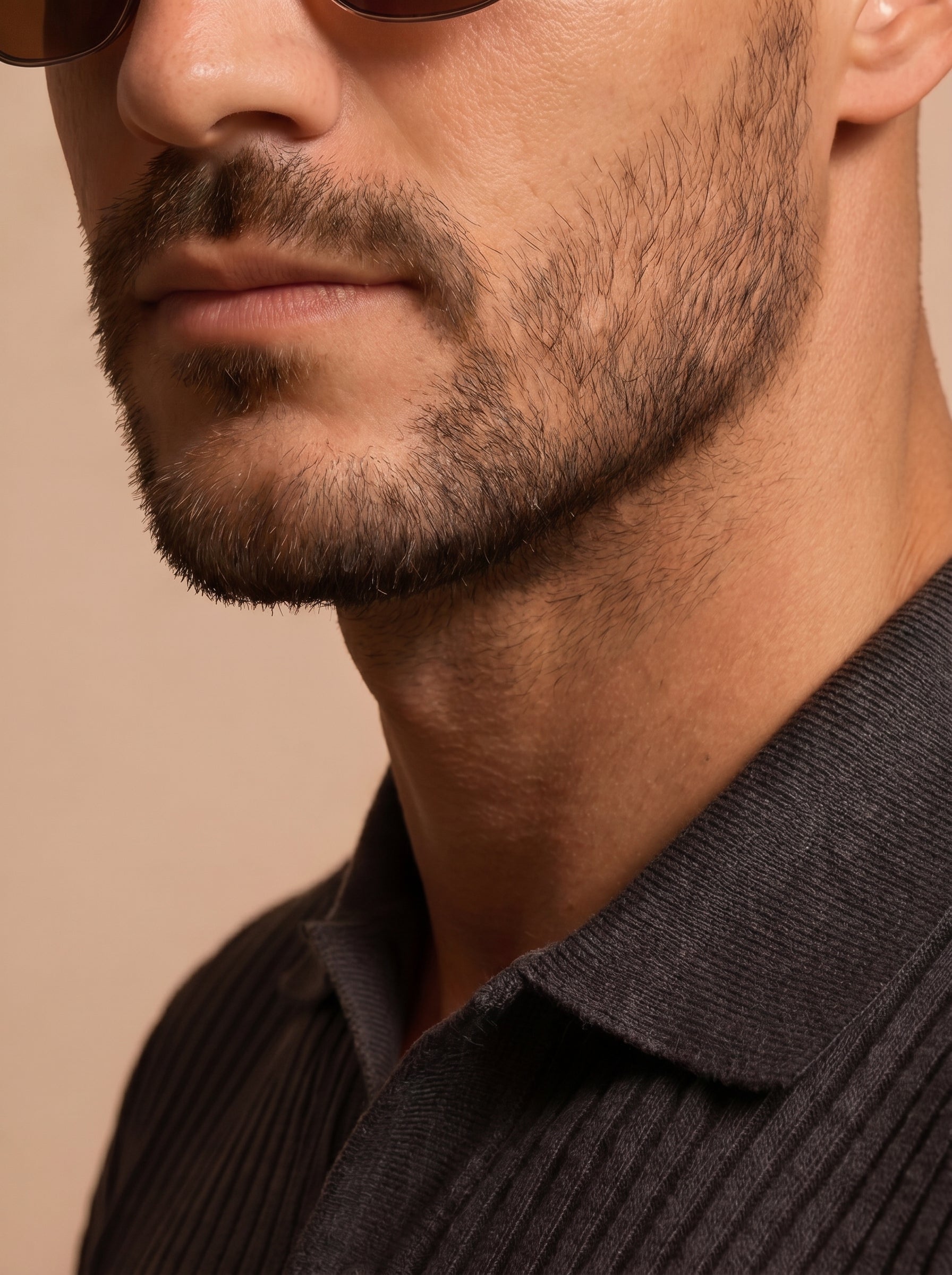 Men's Slim Fit Ribbed Polo Shirt
