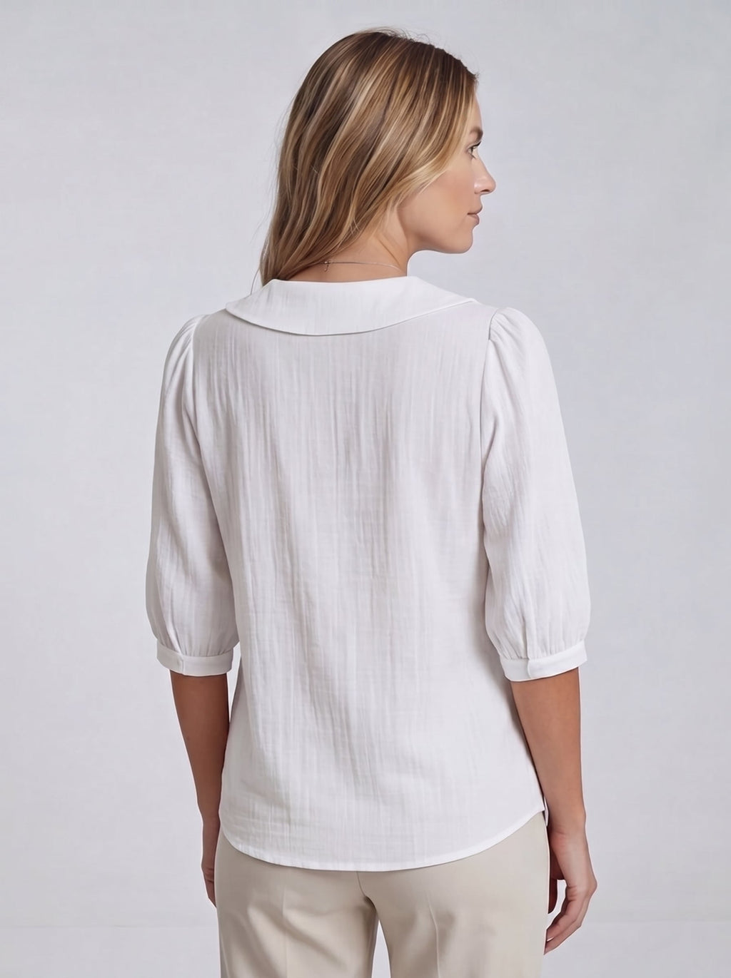 Blusa casual da donna, manica corta e ampia