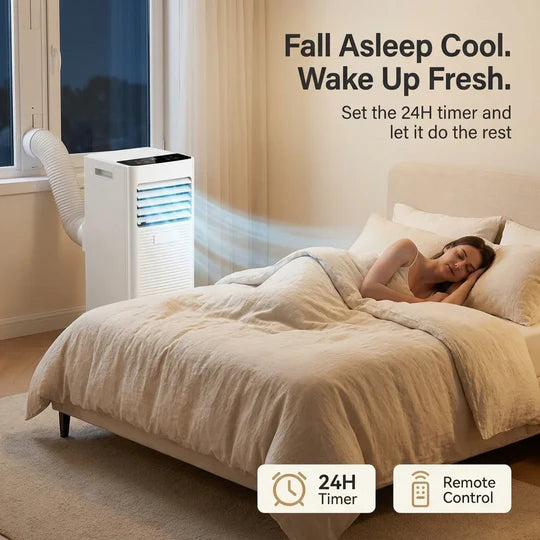 9,000 BTU Air Conditioner – Portable Air Conditioner and Dehumidifier with Window Kit, No Drilling Required