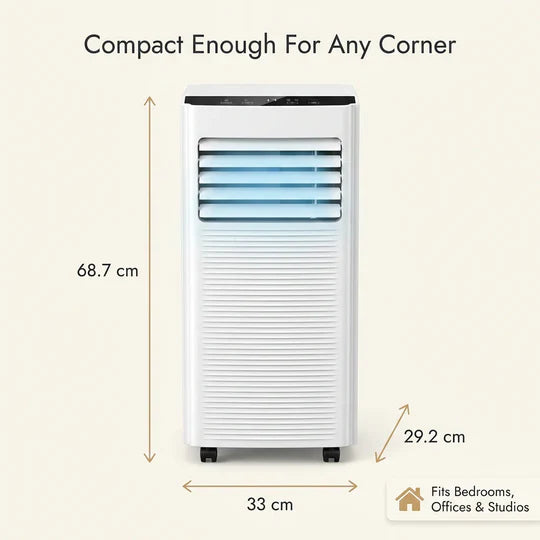 9,000 BTU Air Conditioner – Portable Air Conditioner and Dehumidifier with Window Kit, No Drilling Required