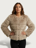 Cropped Fox Fur Coat
