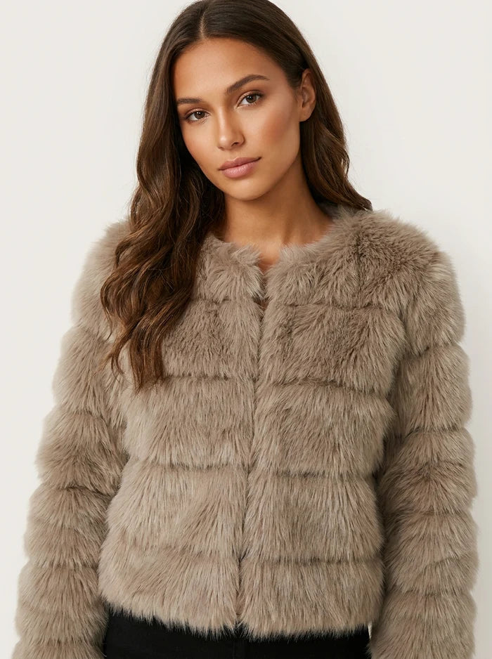 Cropped Fox Fur Coat