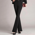 Elegant Women's High-Waisted A-Line Tailored Trousers