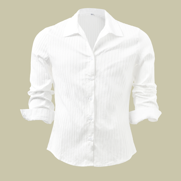 Men’s Striped Long Sleeve Shirt | Smart Lapel Collar