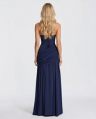 Charlotte Ruched Maxi Dress - Navy
