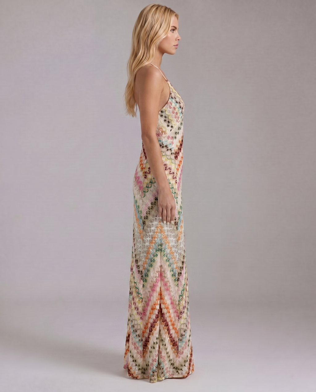 Phoebe Boho Crochet Maxi Dress - Multicolor