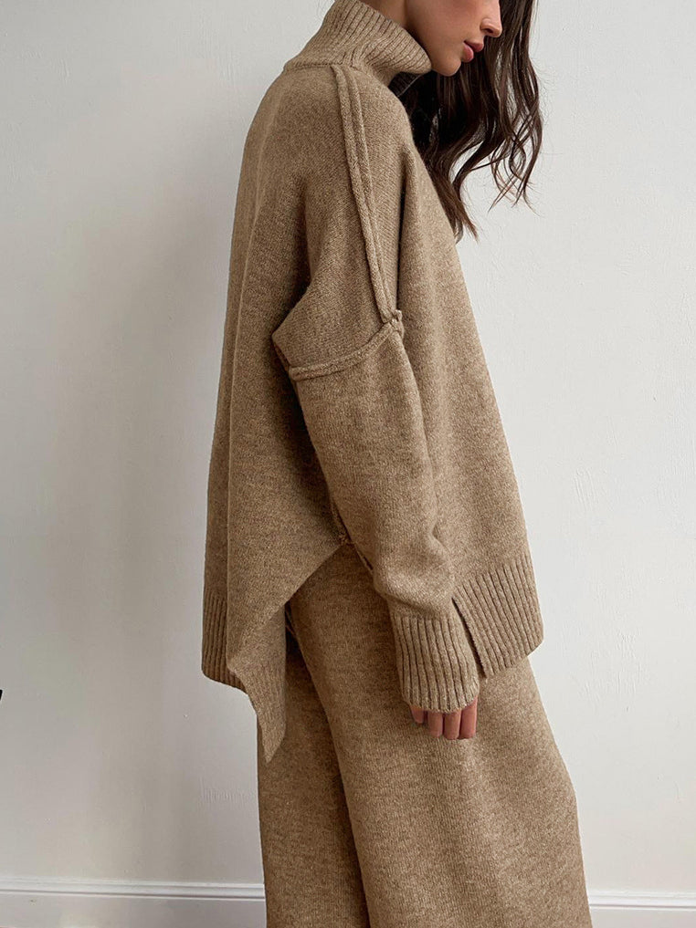 Women’s Thick Knit Two-Piece Set | Relaxed Fit Loungewear for Everyday Warmth