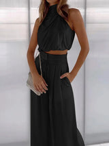 Women’s Silk Two-Piece Outfit – Elegant Co-ord Set for Summer & Casual Wear