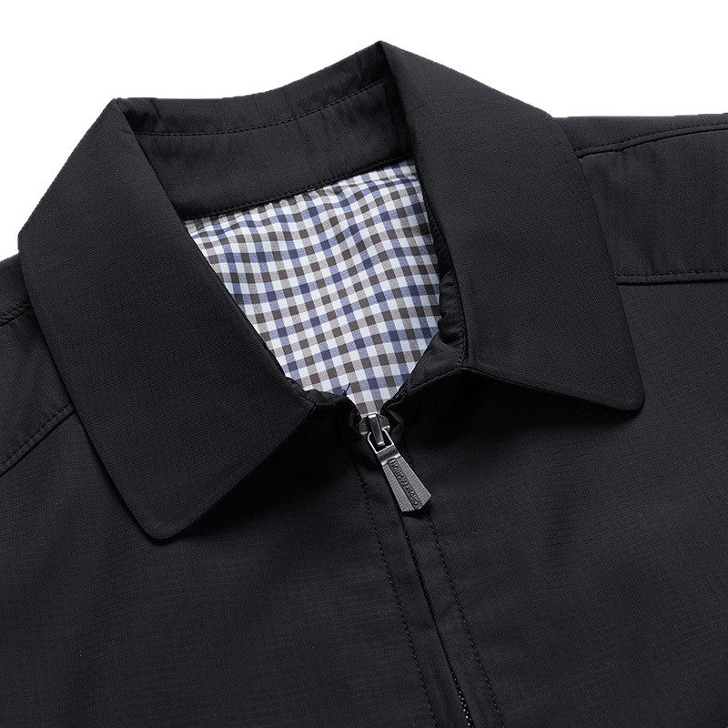 Men’s Stand Collar Jacket – Lightweight Layering, Modern Fit