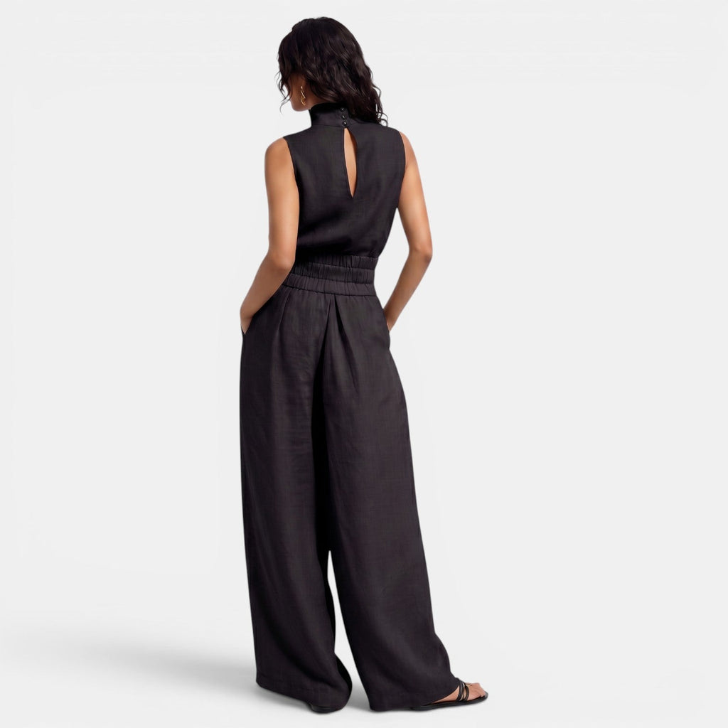 Women's Cotton Linen Sleeveless Set