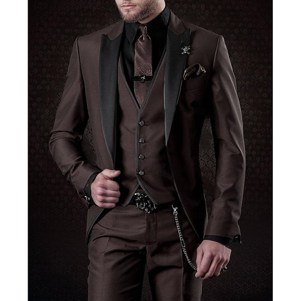 Men’s 3 Piece Linen Suit Set – Smart Blazer, Waistcoat & Trousers for Weddings, Parties & Formal Events