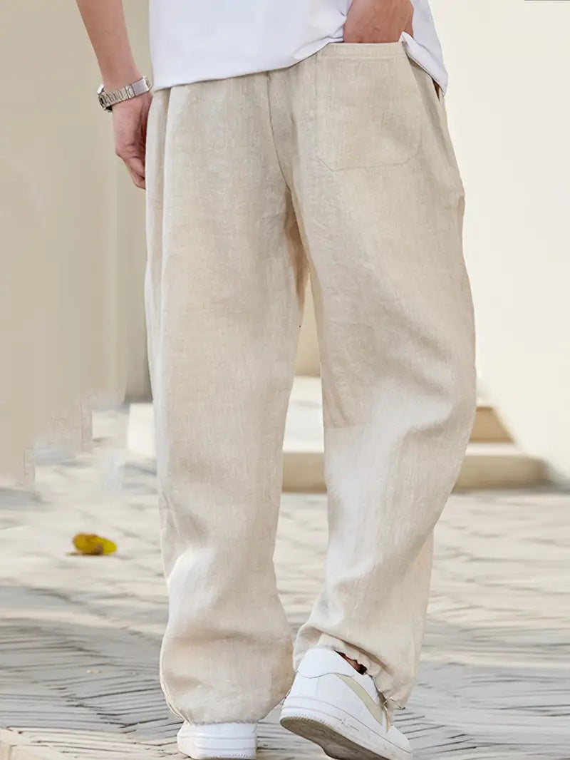 Men's Baggy Linen Trousers – Relaxed Fit, Breathable & Stylish