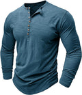 Maglia Henley da Uomo in Cotone – Top a Maniche Lunghe Confortevole per Look Casual ed Eleganti