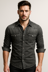 Men’s Denim Shirt with Classic Fit – Easy Styling for Daily Wear