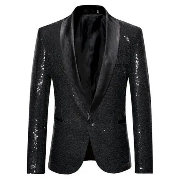 Men’s Glitter Blazer | Slim Fit Party Blazer | Statement Evening Jacket