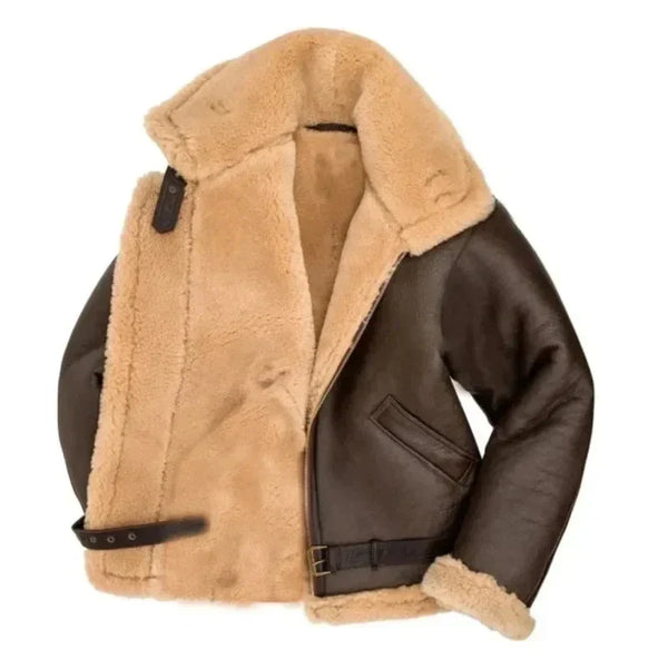 Men’s Leather Aviator Jacket – Classic, Durable & Spring-Ready