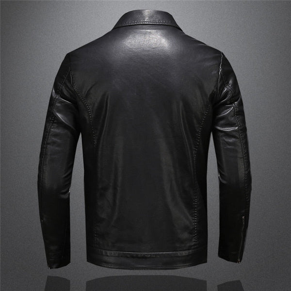 Men's Leather Jacket | Classic Black Design | Stylish & Versatile