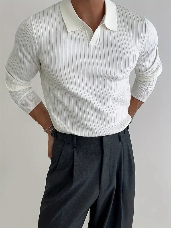 Men's Polo Jumper | Timeless Style in Soft Cotton Blend – Smart & Comfortable