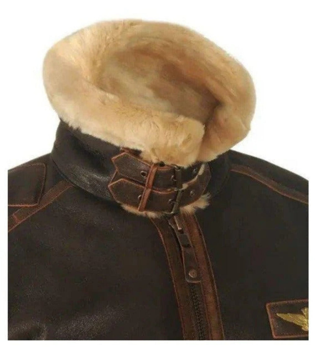 "Men's thick vintage leather jacket, brown, long sleeves, solid color, perfect for autumn and winter fashion."