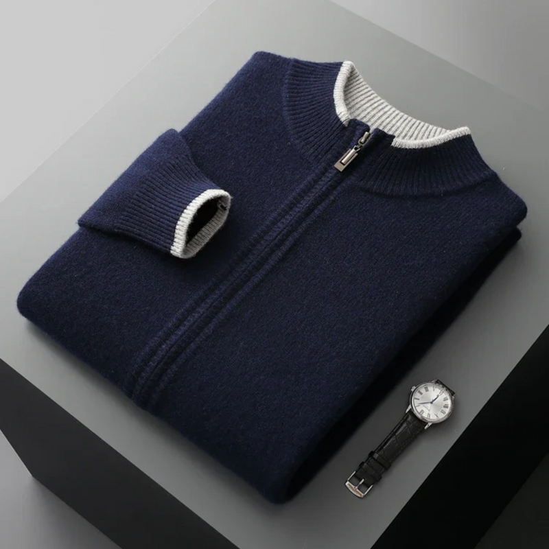 Men’s Zip Sweater | Soft & Comfortable Merino Wool | Ideal for Casual & Smart Wear