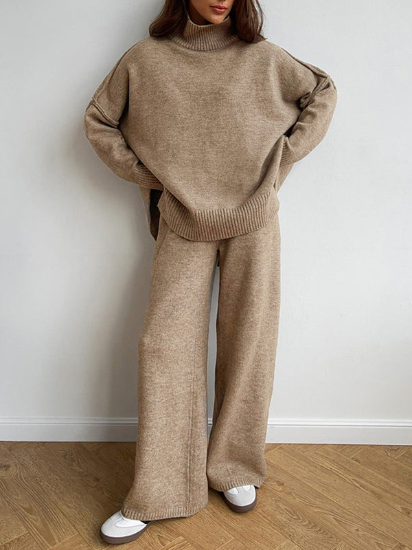Women’s Thick Knit Two-Piece Set | Relaxed Fit Loungewear for Everyday Warmth