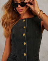 Women’s Sleeveless Denim Co-Ord Set | Wide-Leg Jeans for Casual & Everyday Wear