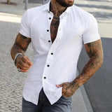 Men’s Tailored Muscle Fit Shirt | Modern Short Sleeve