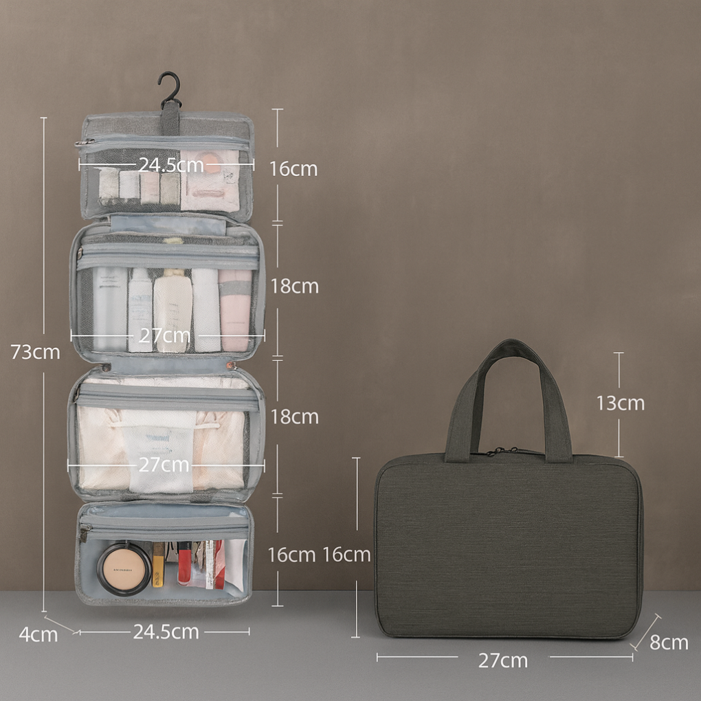 Niki | Hanging Toiletry Bag with Multiple Compartments