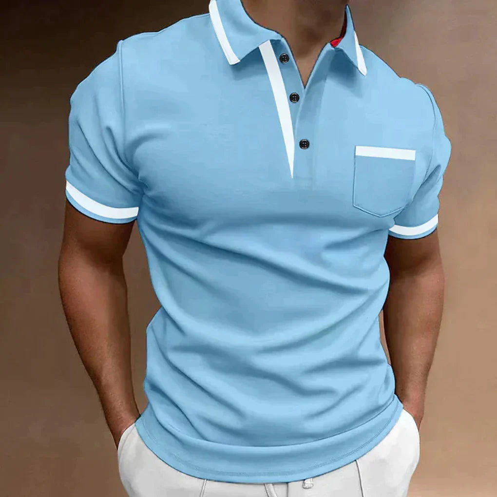 Niki | Men's Short Sleeve Polo Shirt with Pocket Detail