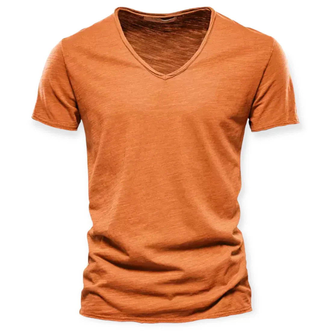 Niki | Men's V-Neck T-Shirt with Distressed Neckline