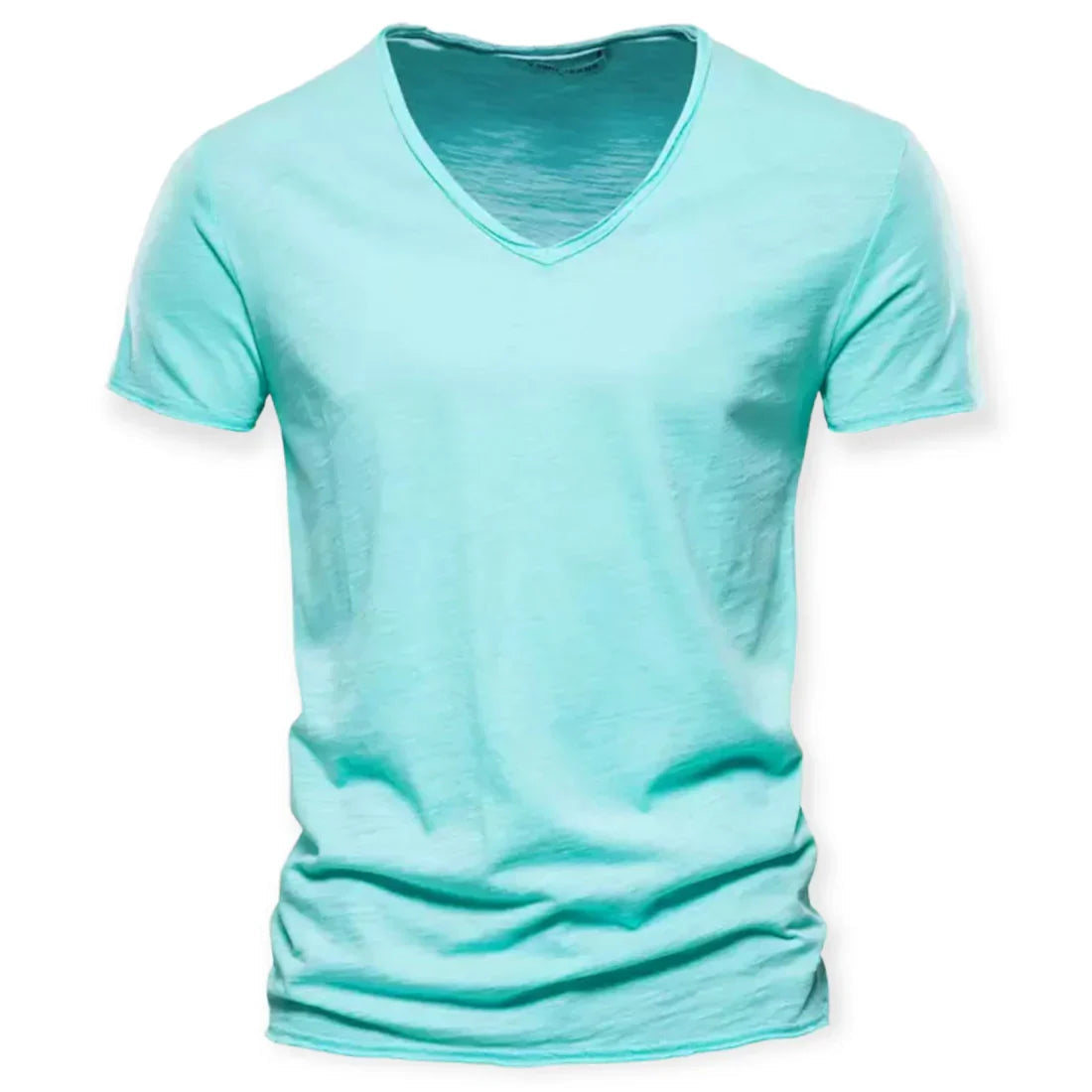 Niki | Men's V-Neck T-Shirt with Distressed Neckline