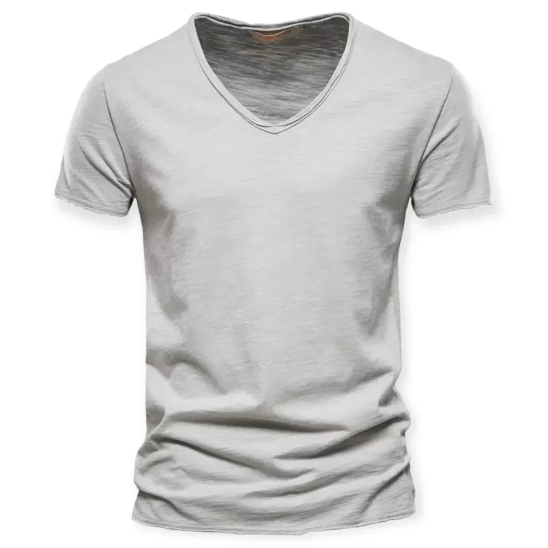 Niki | Men's V-Neck T-Shirt with Distressed Neckline
