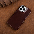 Niki | Oil Wax Genuine Leather Apple iPhone Case
