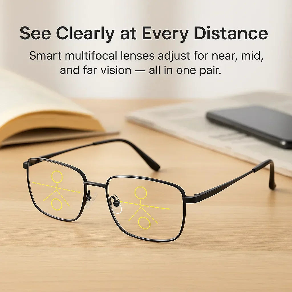Niki | Progressive Multifocal Glasses for Clear Vision - German intelligent design for everyday use