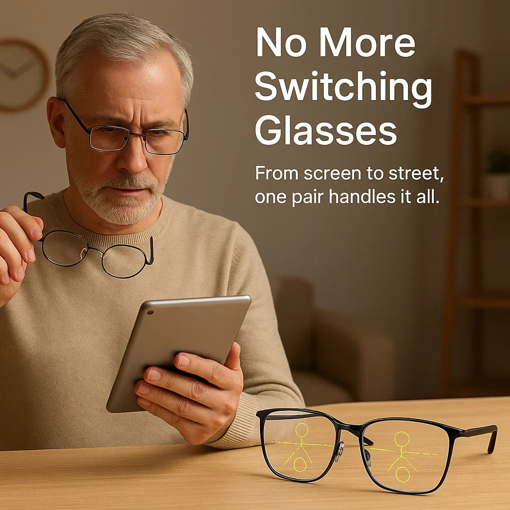 Niki | Progressive Multifocal Glasses for Clear Vision - German intelligent design for everyday use