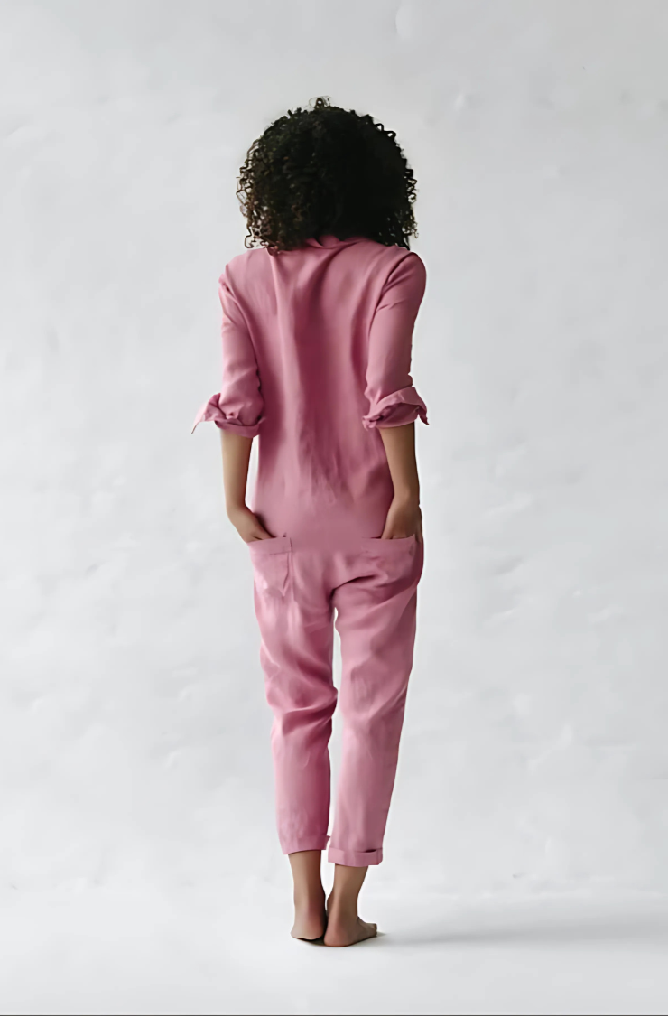 Niki | Women's Button-Up Jumpsuit with Chest Pockets